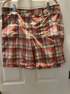 STYLE & CO~ Size 12 ~ SHORTS~ 4 Pockets ~ VGC ~ Pink Plaid ~ - Image 1 of 4