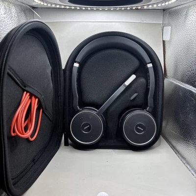 Jabra Evolve 75 HSC040W Wireless Headset Active Noise Cancellation + Dongle - Image 1 of 4