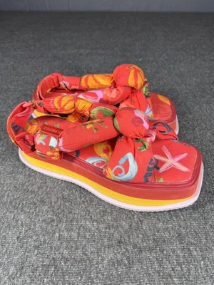 Farm Rio Shoes Womens Size 9 Platform Sandals Floral Summer Brazil - Image 1 of 4