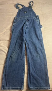 Key 226.45 Blue Kids 14 Mid Wash Denim Retro Kidcore Normcore Casual Overalls - Picture 1 of 13