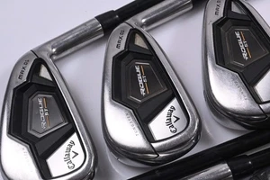 Callaway Rogue ST Max OS Irons / 5-PW+AW / Regular Flex Tensei AV Blue 65 Shafts - Picture 1 of 7