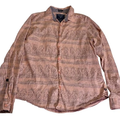 Guess Mens Long Sleeve Button Down Shirt All Over Print Dillon Slim Fit Large - Image 1 of 4