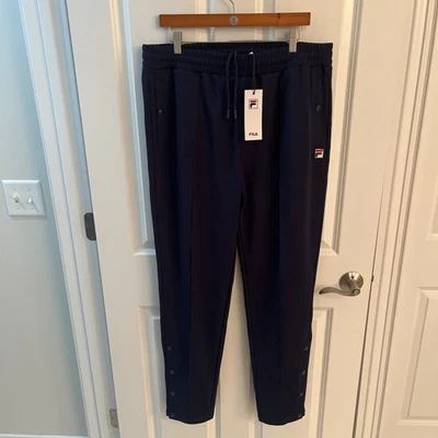 FILA Molveno 2 轨道裤男式 XXL 2XL 海军蓝复古 TonySopranoStyle 全新带标签 全新 — 第 1/4 张图片