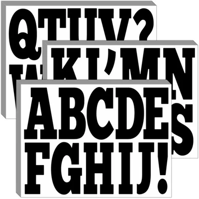 340 Pieces Letter Stickers 4 Inc Bulletin Board Letters Alphabet Poster Board... - Image 1 of 4