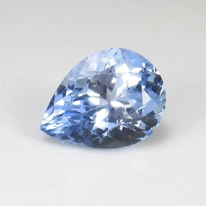 3.38 Ct Natural Top Quality Luster Blue Beryl Flawless Stunning Pear Cut-1514 - Picture 1 of 2