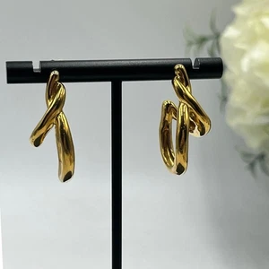 Missoma 18k Recycled Gold Plated Double Molten Abstract Sculptural Twist Earring - Picture 1 of 11