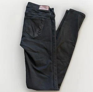 Hollister Women’s Jeans Size 0 Long Black Low Rise Super Skinny Classic Stretch - Picture 1 of 10