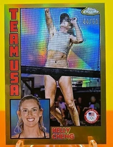 2024 Topps Chrome Kelly Cheng #84T-12 "US Olympics 84" Topps Gold Refractor" /50 - Picture 1 of 8