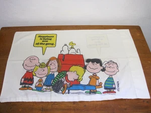 1971 Peanuts Snoopy Kissenbezug "Glück ist einer der Bande" 33" x 20" - Bild 1 von 12