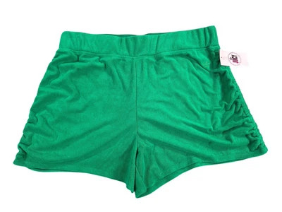 Juicy Couture Shorts Womens XXL Green Terry Cloth Booty Logo Elastic Waist Y2K - Image 1 of 4