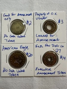 4 Arcade Tokens - Picture 1 of 10