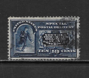 UNITED STATES  SCOTT E5 USED VF - 1895 10c BLUE SPECIAL DELIVERY ISSUE (B1) - Picture 1 of 2
