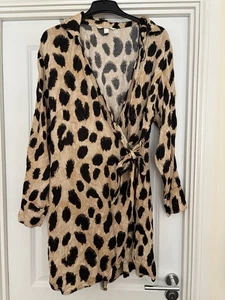 Leopard Print Dress H&M Size Large - Picture 1 of 3