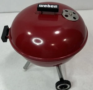 Mini Parrilla Barbacoa Weber Smoker Teleflora Roja con Tapa y Rejilla 8" x 6" Bar-B-Que Nueva - Imagen 1 de 8