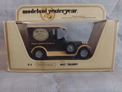 MATCHBOX MODELS OF YESTERYEAR 1927 TALBOT Y-5, WRIGHT'S ORIGINAL COAL TAR SOAP - Image 1 of 4