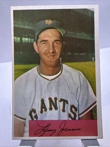 Bowman Larry Jansen 1954 #169 - New York Giants - Imagen 1 de 2