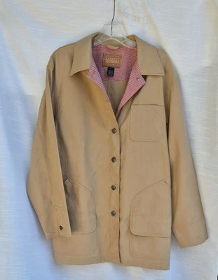 De Colección L Ralph Lauren Tostado Caqui Lona Ecuestre Granero Abrigo Chaqueta Ligera HONG KONG Foto 1 de 4