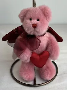 RUSS Berrie Orso Rosa San Valentino Cuore Ali Ricamate con Etichette, 6" - Foto 1 di 12