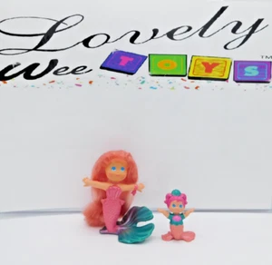 1986 KENNER SEA WEES SHIMMERS - SEAQUIN MERMAID DOLL AND BABY SPLASHY - Picture 1 of 4