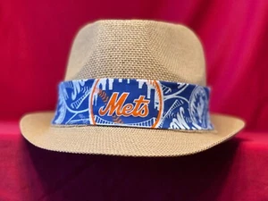 MLB New York Mets Unisex Sommer Fedora Panama Strohhut mit Band - Bild 1 von 24