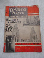 RADIO NEWS AND THE SHORT WAVE MAGAZINE AUGUST 1935 WORLDS LARGEST ALL WAVE SET