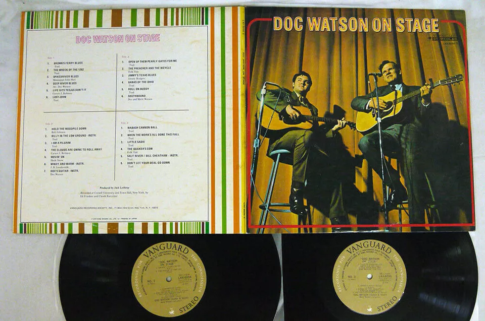 Doc Watson Feat Merle Watson ‎Doc Watson On Stage Vanguard ‎LAX 6034/5 Japan - Image 1 of 1
