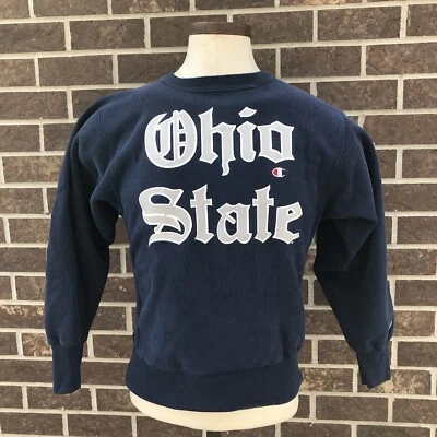 Sudadera De Colección Ohio State Buckeyes Azul Campeón Antiguo Inglés Tejido Inverso M Foto 1 de 4