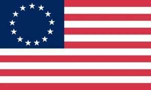 Betsy Ross American FLAG 13 star, STICKER, DECAL, 5YR VINYL, STATE FLAG - Bild 1 von 1