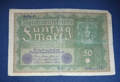 GERMANY - 1919 - 50 MARK - BANKNOTE - N.055227 - CIRCULATED - Image 1 of 2