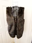 Ladies Sleeveless Clean Quality Gilet Faux Fur Size Large, Make Is Cur Moda,