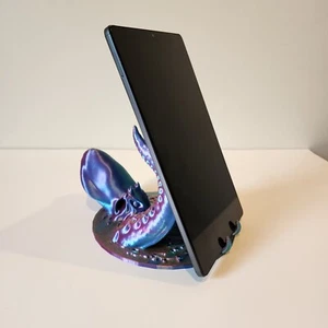 Tentacle Octopus 3D Printed Device Holder - Aquatic Book, Tablet, and Phone - Picture 1 of 8