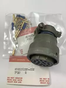 KPSE06B20-16S- CANNON - Circular MIL Spec Connector KPSE 16C 16#16 PIN PLUG - Picture 1 of 1