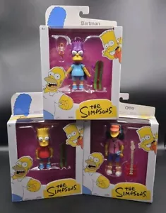 Jakks Pacific The Simpsons Bart Bartman Otto New Lot Of 3 Bundle New - Picture 1 of 7
