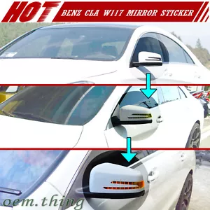 Fit FOR Mercedes Benz CLA W117 4D Translucent Yellow Side Mirror Light Sticker - Bild 1 von 1