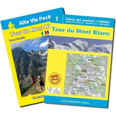 France Italy Switzerland Tour du Mont Blanc 1:50k Hiking Map and Guide - Image 1 of 4