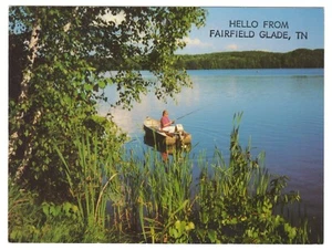 Fairfield Glade Tennessee Scenic Lake Fishing Postcard - Picture 1 of 2