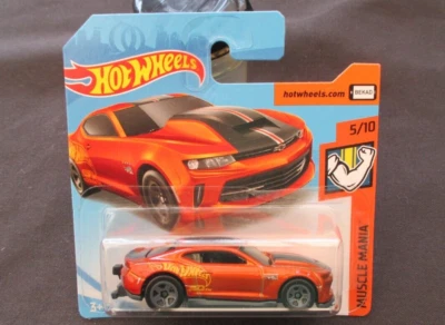 hot wheels 2019 18 copo Camaro  ss muscle mania orange short card - Image 1 of 2