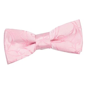 Baby Pink Boys Bow Tie Woven Swirl Patterned Wedding Pre-Tied Bowtie by DQT - Picture 1 of 1