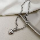 Titanium Steel Love Heart Necklace OT Buckle Clavicle Chain Ins Choker  Unisex