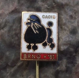 1981 CACIB Poodle Breed World Champion Dog Breeders Show Event Brno Pin Badge - Picture 1 of 5