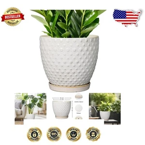 Versatile 10 Inch Ceramic Pot for Houseplants - Perfect Gift for Plant Lovers - Picture 1 of 10