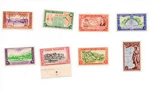 Cook Islands Stamps 1949 Scott 131- 138 - 8 Stamps Set Of Pictorials MLH - Picture 1 of 1