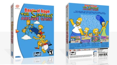 - Scatola custodia gioco Dreamcast gioco Beats Of Rage: I Simpsons gioco arcade + copertina
