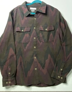 Urban Outfitters Herren Geo Print Heavy Work Hemd Knopf Langarm Large - Bild 1 von 8