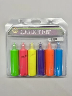 Pintura neón luz negra no tóxica 6 colores Foto 1 de 3