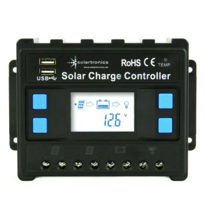 Solartronics 60A Charge Controller 12V/24V Blue Pellet Boiler Solar Solar PV - Bild 1 von 4