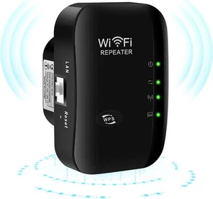 WiFi Signal Repeater Extender Range Booster Internet Network Amplifier 300Mbps - Picture 1 of 48