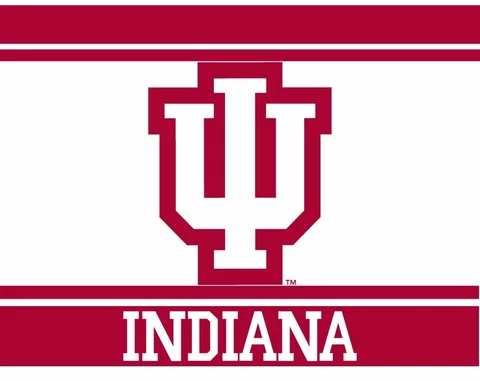 INDIANA 5" X 6" STRIPED MAGNET-INDIANA HOOSIERS CAR MAGNET-NEW FOR 2016 Cover