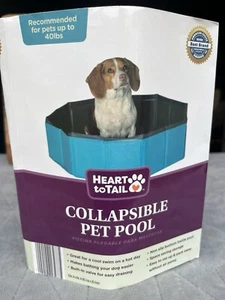 Foldable Pet Dog Pool Portable Swimming Bathing Tub Kiddie Pool Collapsible 32x8 - Picture 1 of 4