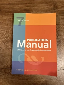Publication Manual (OFFICIAL) 7th Edition of the American Psychological... - Imagen 1 de 7
